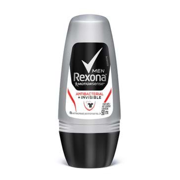 Desodorante Rexona Roll On Men Antibacterial Invisible 50ml