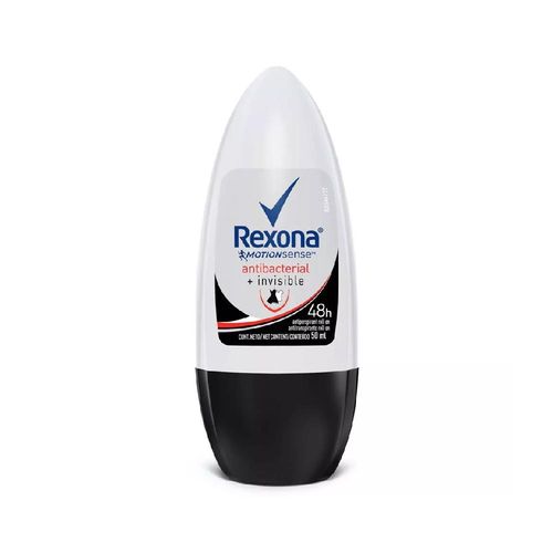Desodorante Rexona Roll On Women Antibacterial Invisible com 50ml