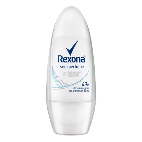 Desodorante Rexona Sem Perfume Roll-on Antitranspirante 48h 50ml