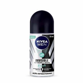 Desodorante Roll On Nivea Invisible Black & White Masculino - 50ml