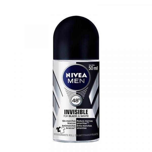 Desodorante Roll On Nívea Invisible Black White Power 50ml