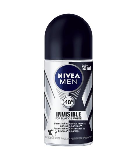 Desodorante Roll On Nivea Invisible Black White Power - 50Ml