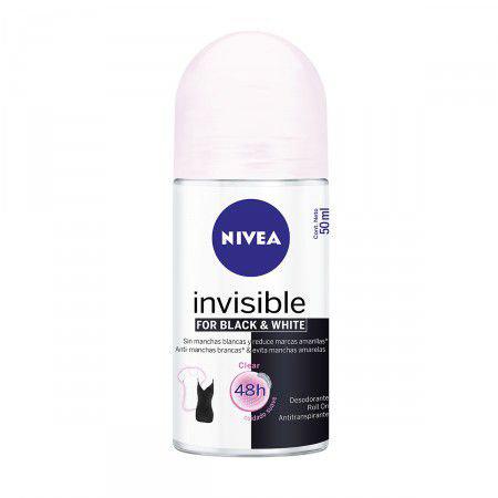 Desodorante Roll On Nivea Invisible For Black White