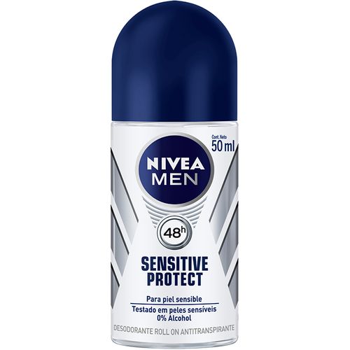 Desodorante Roll-on Nivea Men Sensitive Protect 50ml Desodorante Roll On Nivea Men Sensitive Protect 50ml