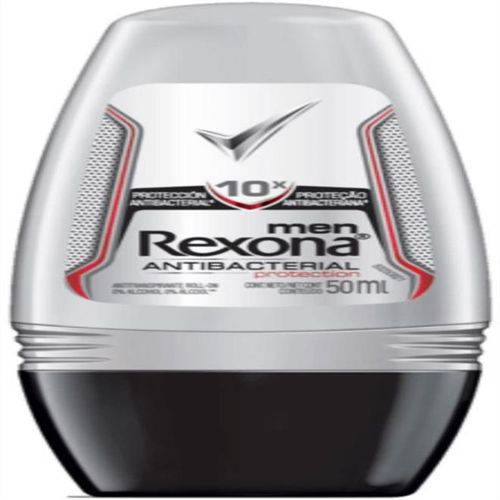 Desodorante Roll-on Rexona 50ml Masculino Antibacterial Unit