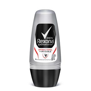 Desodorante Roll On Rexona Antibacterial Invisible Masculino - 50ML