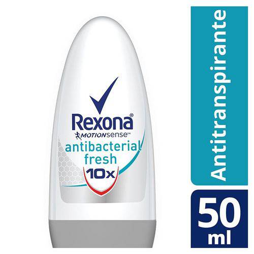 Desodorante Roll On Rexona Feminino Antibacterial Fresh 50ml