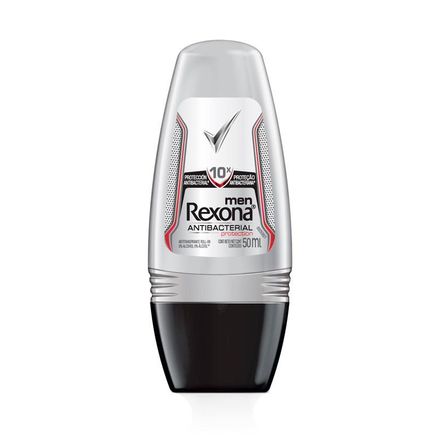 Desodorante Roll-On Rexona Masculino Antibacteriano 50ml