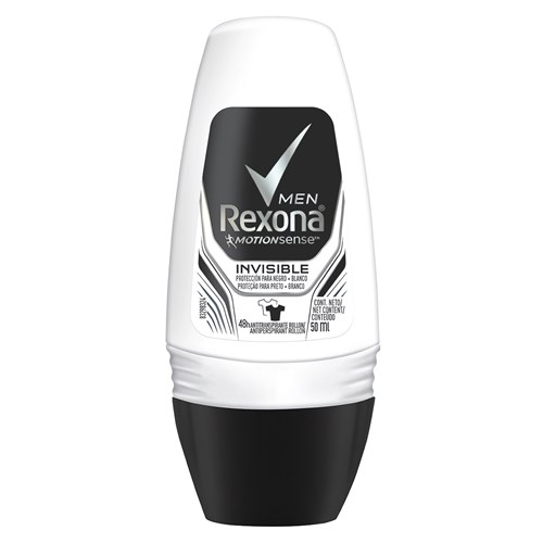 Desodorante Roll-On Rexona Motion Sense Invisible Masculino 50Ml/53G