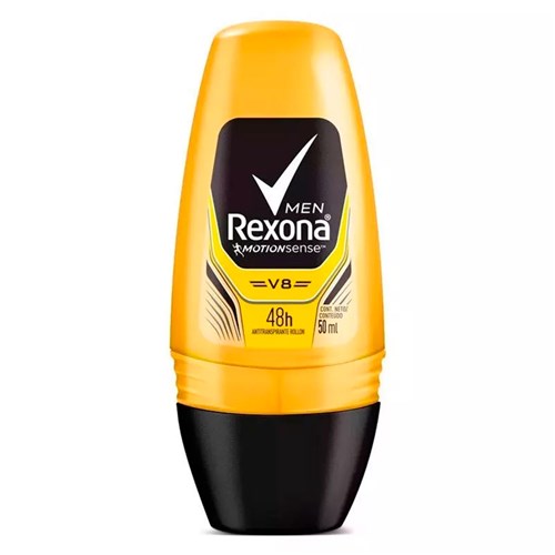Desodorante Roll On Rexona V8 Masculino Amarelo 50Ml