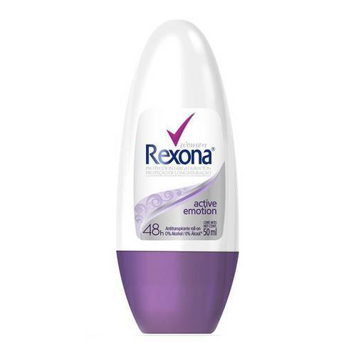 Desodorante Roll On Rexona Women Active Emotion com 53 Gramas