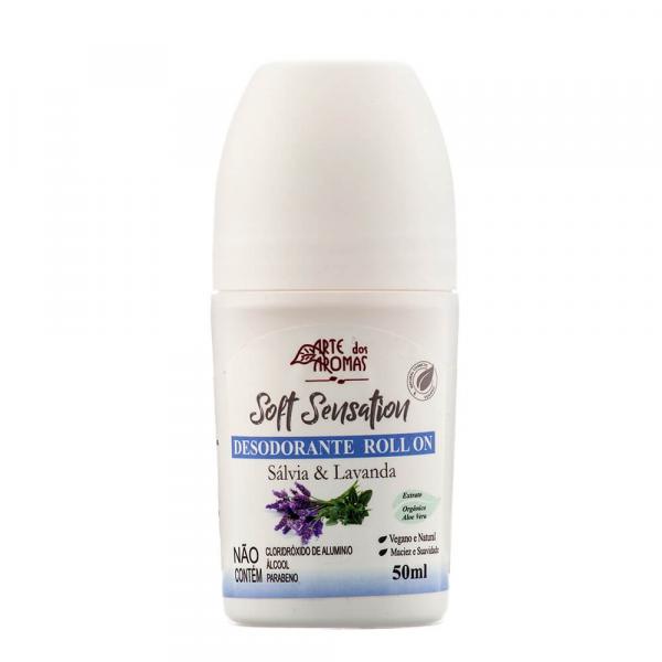 Desodorante Roll On Soft Sensation Sálvia Lavanda 50ml Arte dos Aromas