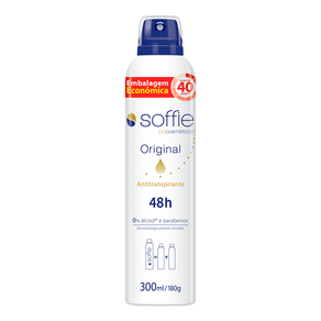 Desodorante Soffie Original 48h Antitranspirante com Fragrância 300ml
