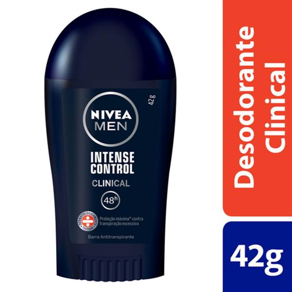 Desodorante Stick Nívea Clinical Intense Control Masculino 42g