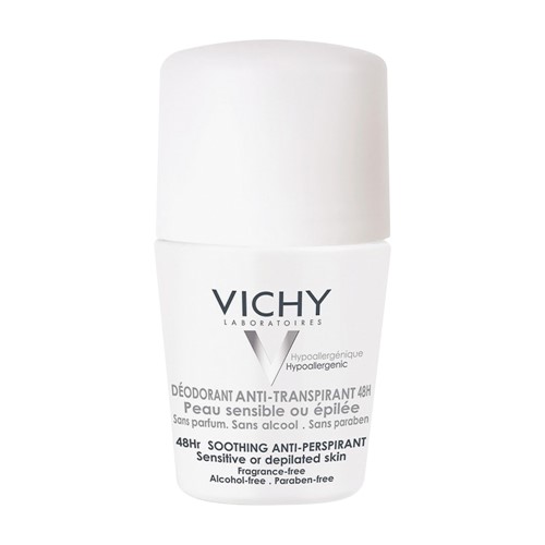 Desodorante Vichy Antitranspirante Sem Perfume Roll-on 48h com 50ml