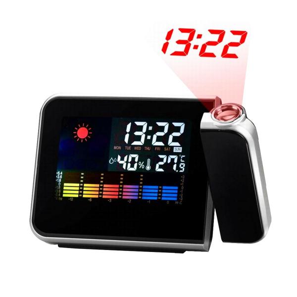 Despertador Digital C/ Projetor de Horas Preto DS8190 - Zgp