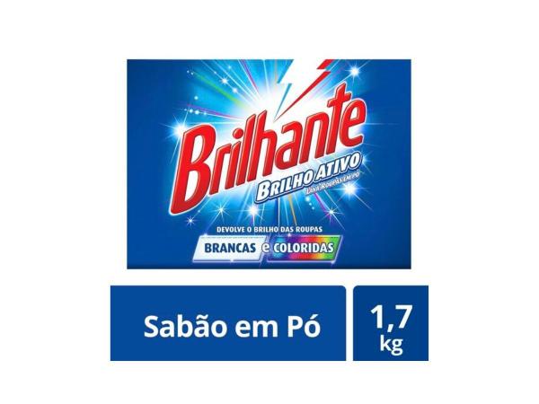 Detergente em Pó Brilhante 1.7kg Brilho Ativo
