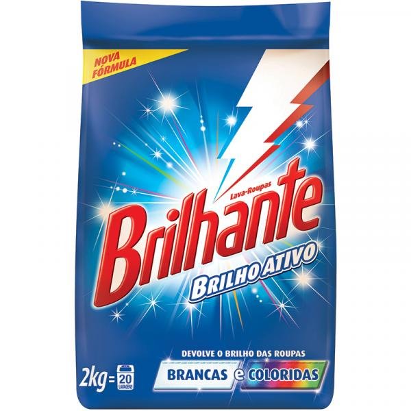 Detergente em Pó Brilhante Brilho Ativo 2KG