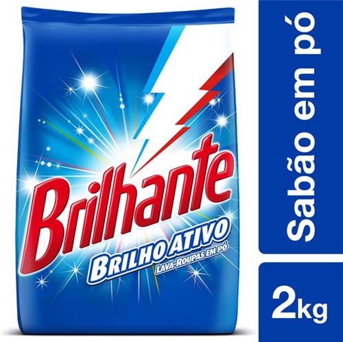 Detergente em Pó Brilhante Multi Tecidos 2kg
