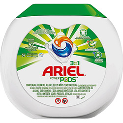 Detergente Líquido Ariel Pods Power Cápsulas com 57 Unidades