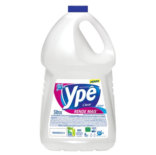 Detergente Liquido Ype 5l Clear