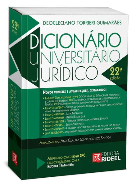 Dicionário Universitário Jurídico - Rideel
