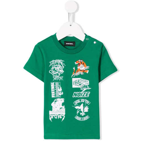 Diesel Kids Camiseta com Estampa Gráfica - Verde