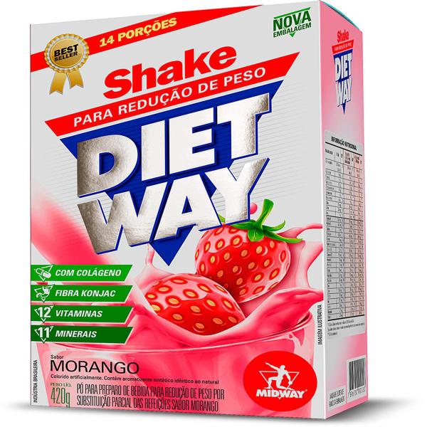 Diet Way Shake 420 G Morango Midway