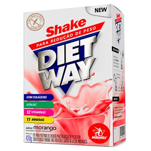 Diet Way Shake - 420 Gramas - Midway Morango