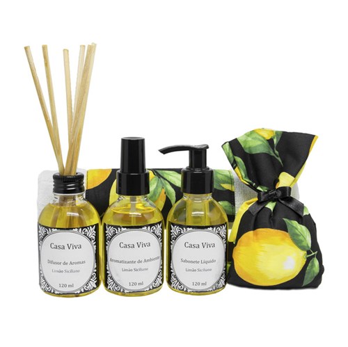 Tudo sobre 'Difusor de Aromas Kit Presente Limão Siciliano 360ml'