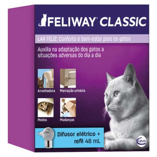 Difusor Elétrico Ceva Feliway Classic para Gatos com Refil 48ml
