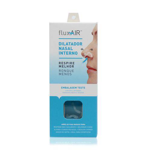 Tudo sobre 'Dilatador Nasal Interno Flux Air Embalagem Teste com 2 Unidades'