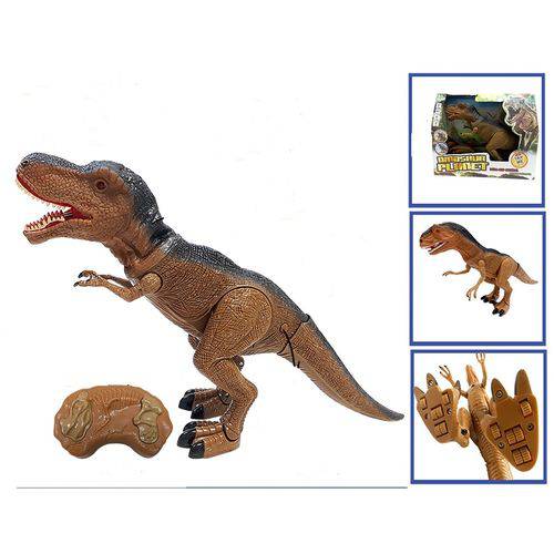 Tudo sobre 'Dinossauro Robo com Controle Remoto T-rex Led Articulado com Luz Toque e Som'