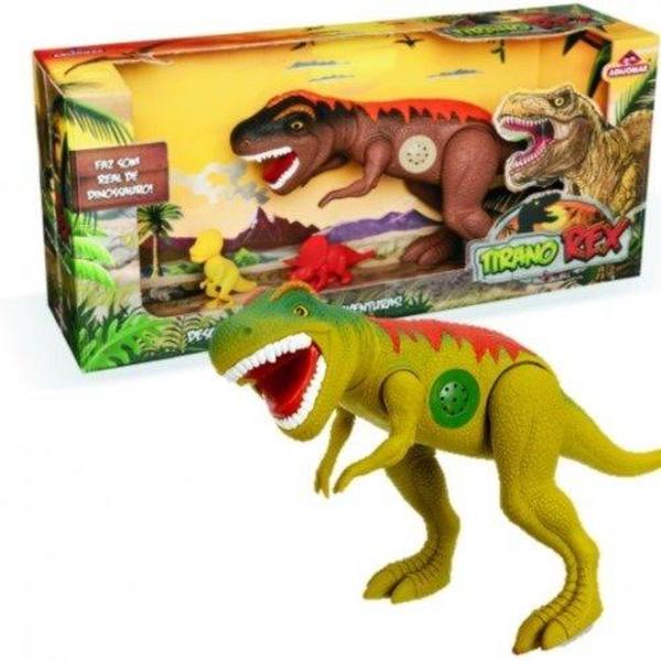 Dinossauro T. Rex Adijomar Articulável com Som