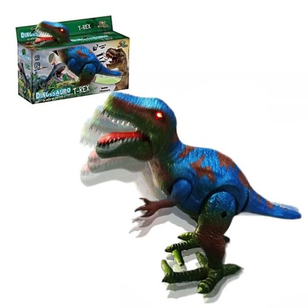 Dinossauro T-Rex com Som Luz e Movimento Art Brink