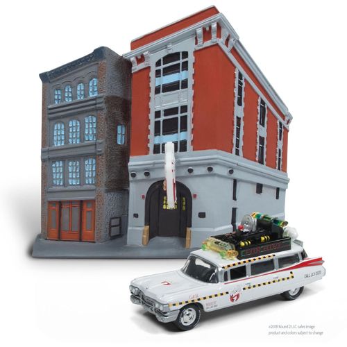 Diorama - 1:64 - Caça Fantasmas Ghostbusters Headquartes Ecto 1 - Silver Screen - Johnny Lightning