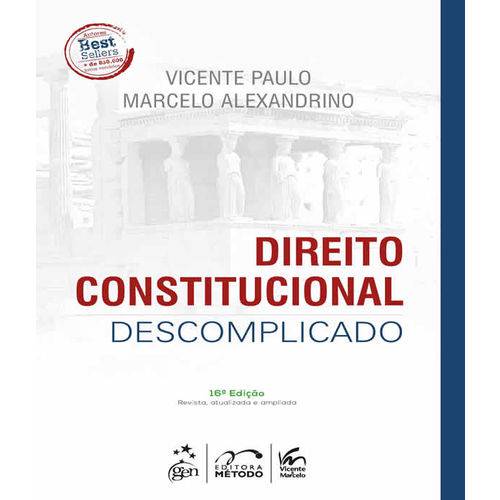 Direito Constitucional Descomplicado - 16 Ed
