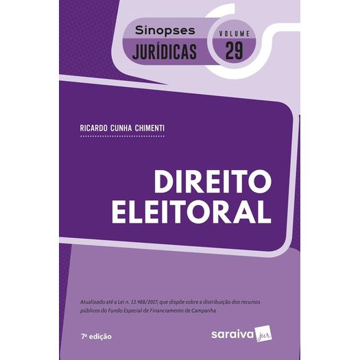 Direito Eleitoral - Vol 29 - Sinopses Juridicas - Saraiva - 8 Ed