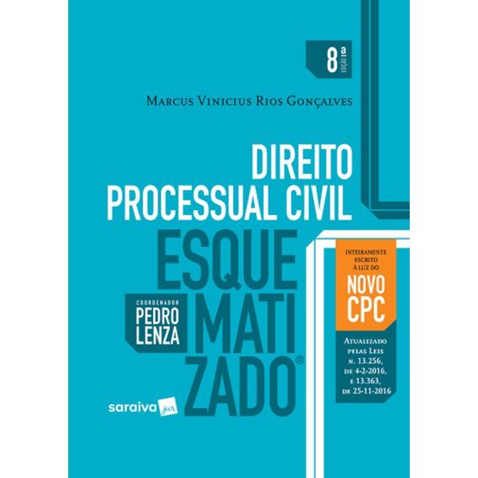 Direito Processual Civil Esquematizado - Saraiva - 8 Ed