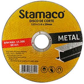 Disco de Corte de 115 X 20 Mm para Metal-Stamaco-6121