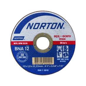 Disco de Corte Inox 4.1/2 X 1,0 Mm C/ Furo de 7/8 Norton
