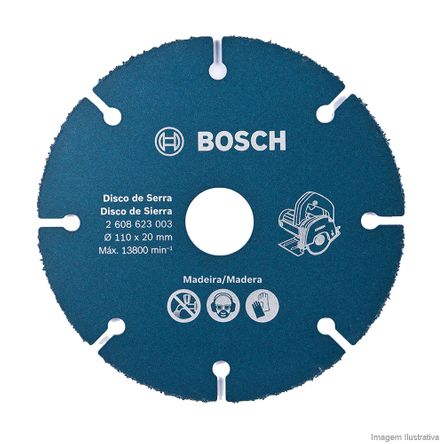 Disco de Corte Madeira para Serra Mármore 110mm Bosch