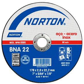 Disco de Corte Norton Inoxidável 228,6x2,0x22,22 BNA22 66252926955
