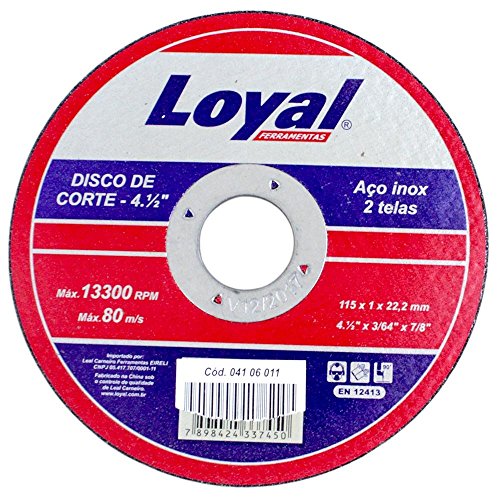 Disco de Corte para Aço Inox 4.1/2 Pol.-LOYAL-04106011
