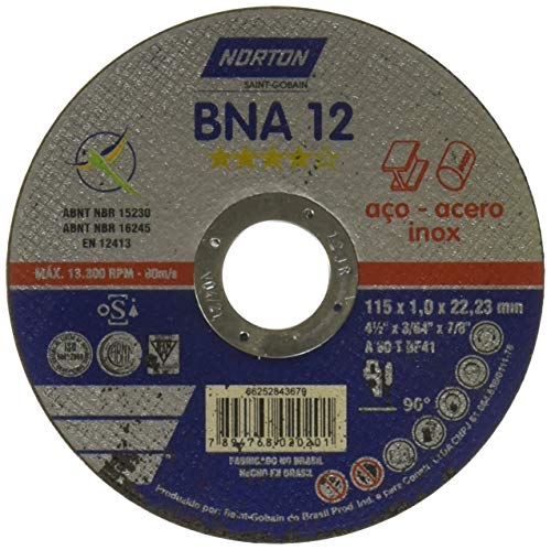 Disco de Corte para Inox 115 X 1,0 X 22,23 Mm - BNA12