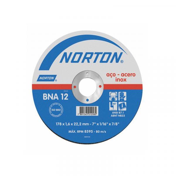 Disco de Corte para Inox 115 X 1,0 X 22,23 Mm - Norton BNA12