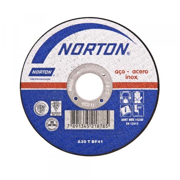 Disco de Corte para Inox 115 X 1 X 22 23mm BNA12 Norton