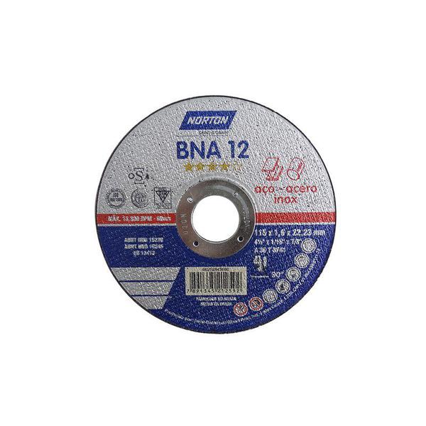 Disco de Corte para Inox 4.1/2x1,6x7/8 BNA12 Norton