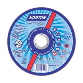 Disco de Corte para Inox 76 X 1,0 X 10 Mm - BNA12 - Norton