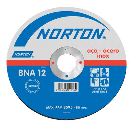 Disco de Corte Norton Inoxidavel 115x1,0x22,23 BNA12 66252843680